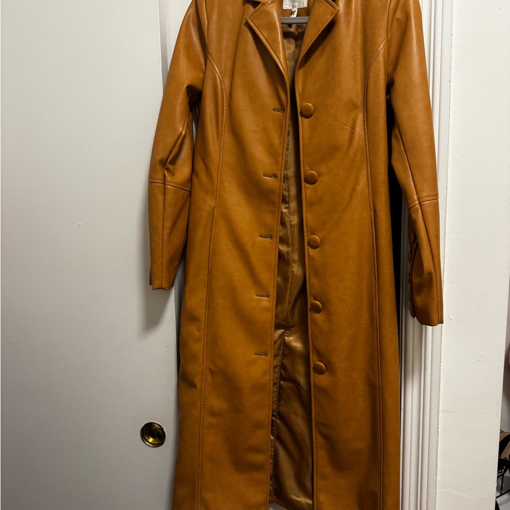 Avec Les Filles Long Tan Trench Coat